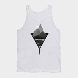 Nature Overload - Graphic Design Black And White Tank Top